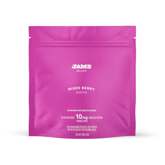 Jams Jellies Mixed Berry (I) 10pk/100mg (indica, gummies, 1g)