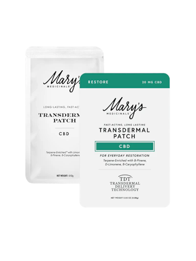 Mary's Medicinals - 20mgCBD Patch - Restore