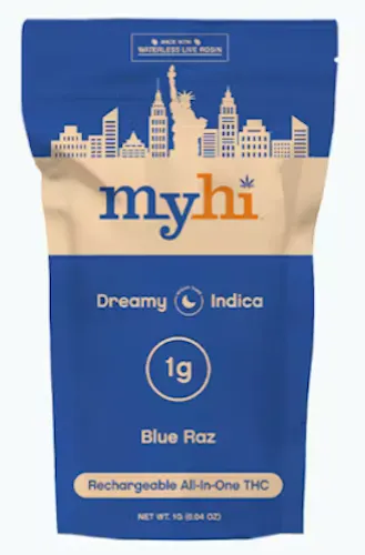 MYHI | DREAMY INDICA | BLUE RAZZ | AIO VAPE | 1G-3