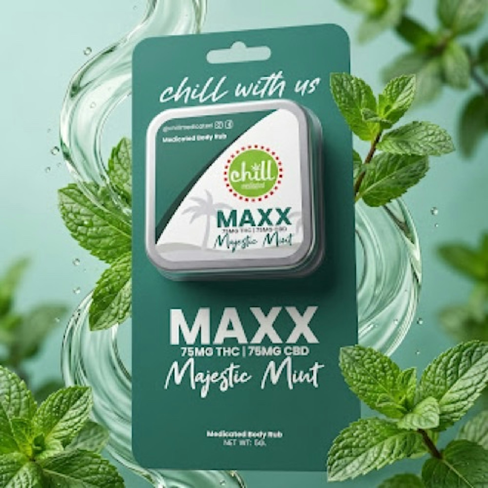 Chill Medicated - Chill To-Go Majestic Mint MAXX 75mg:75mg Topical