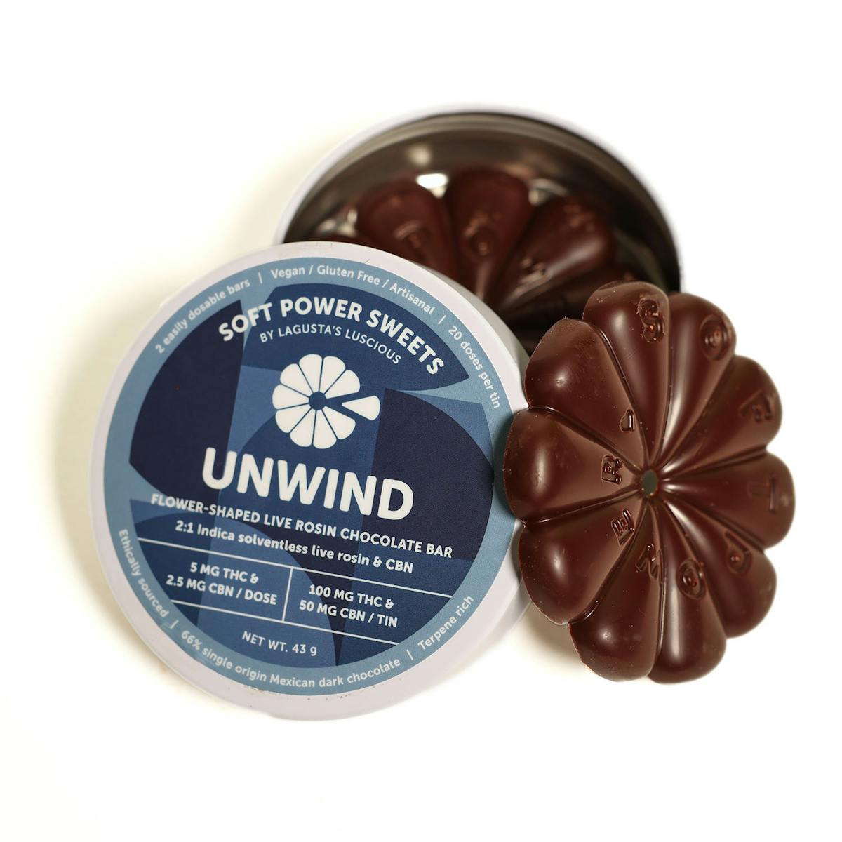 Photo of Soft Power Sweets | Chocolate | Unwind | 100mg 2:1 CBN