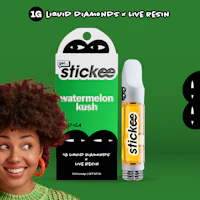 STICKEE | Watermelon Kush | 1G | Liquid Diamonds + Live Resin 510 Disposable Cart - product image at King of Budz