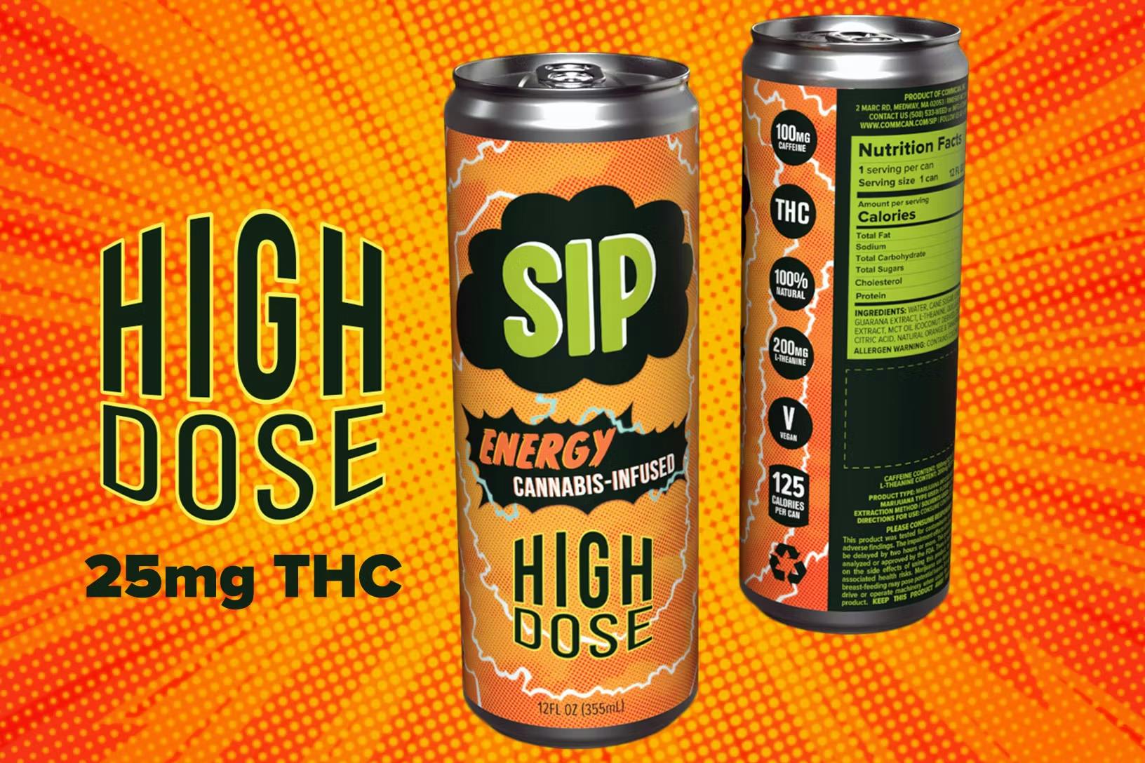 SIP Energy Orange High Dose 25mg
