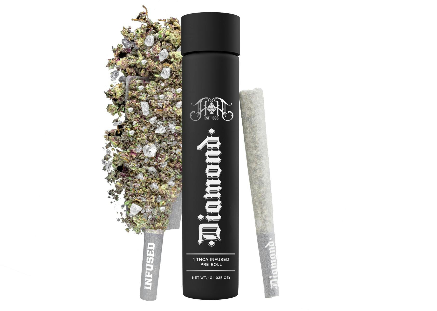 image of Orange Cookies Diamond Infused Pre-Roll | 1g