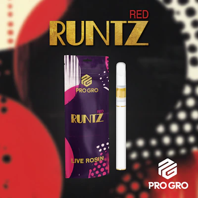 Red Runtz 0.5g Live Rosin Disposable - DISPOSABLES by Pro Gro at King of Budz
