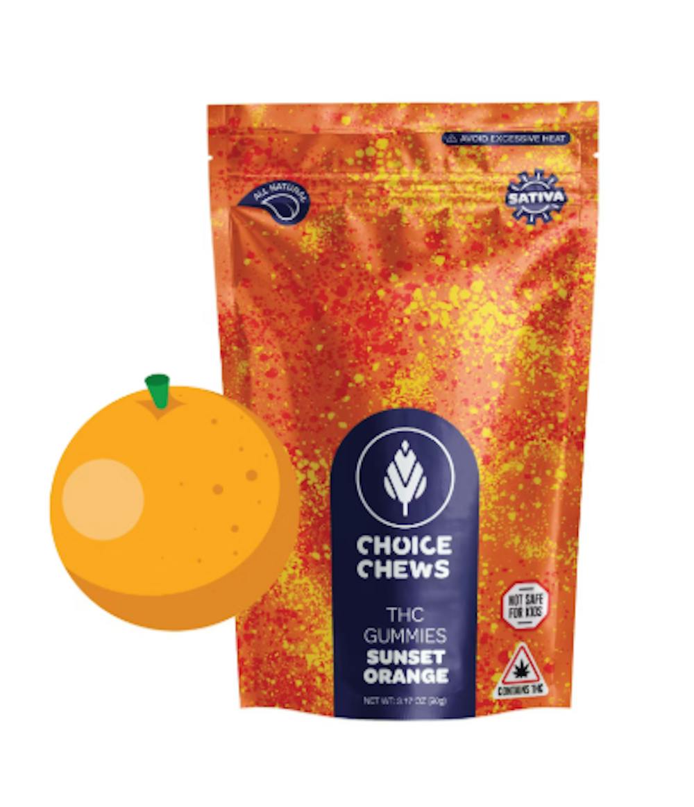 Product Choice Chews | Sunset Orange | Gummies | 100mg (Sativa)