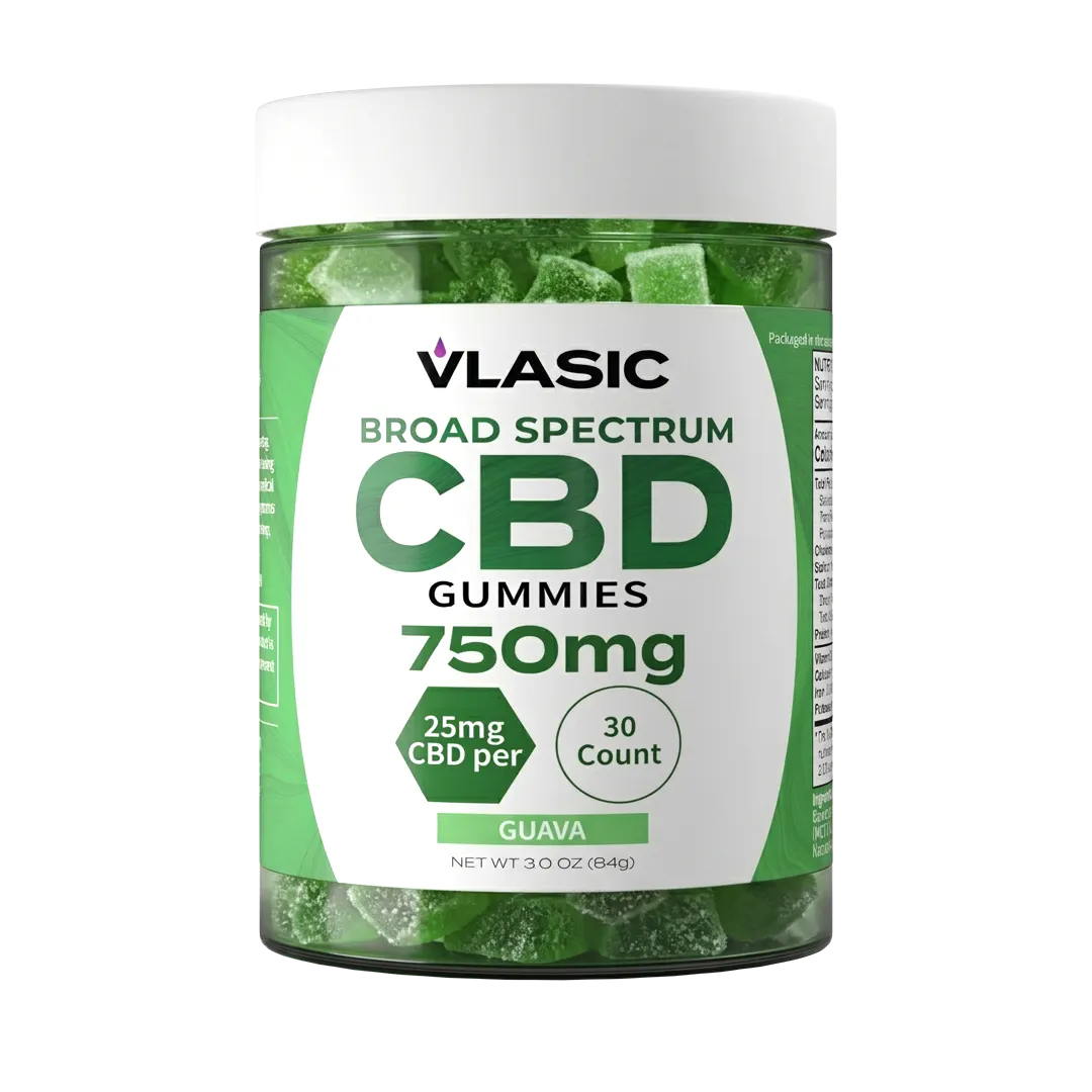Guava - Broad Spectrum CBD Gummies | 30 count, 750mg | Timber