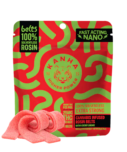 Kanha Cannabis Infused Sour Cherry Limeade Sativa Belts (100mg)-active