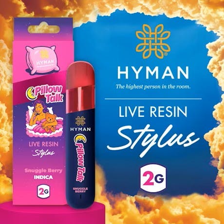 HYMAN HYMAN | PILLOW TALK | LIVE RESIN DISPOSABLE STYLUS INDICA — VAPORIZERS