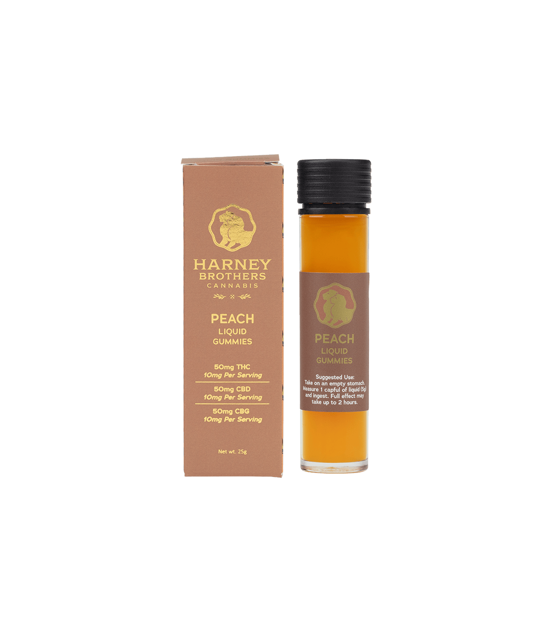 Harney Brothers Peach Liquid Gummy 50 mg THC