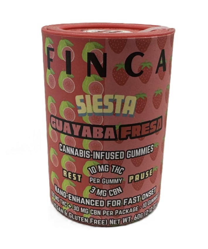 NY Finca | Gummies 10pk | Siesta Guava Strawberry | Rest