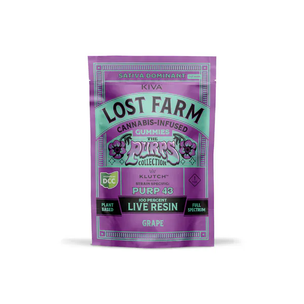 Lost Farm Pacific Cool Pink Pineapple Live Hash Rosin Gummies 10pk