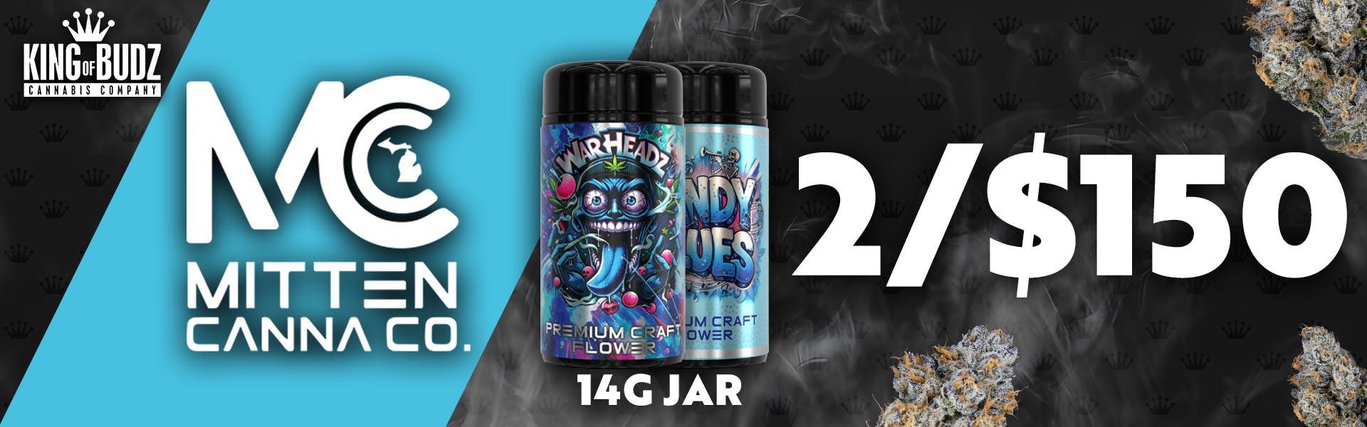 Mitten Canna 14g Jar - 2 for $150