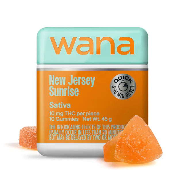 Wana Quick Gummies New Jersey Sunrise 10pk/100mg (sativa, 2.8g)