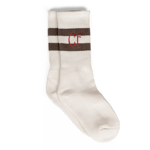 Charlie Fox | Monogram Socks | Cream-active