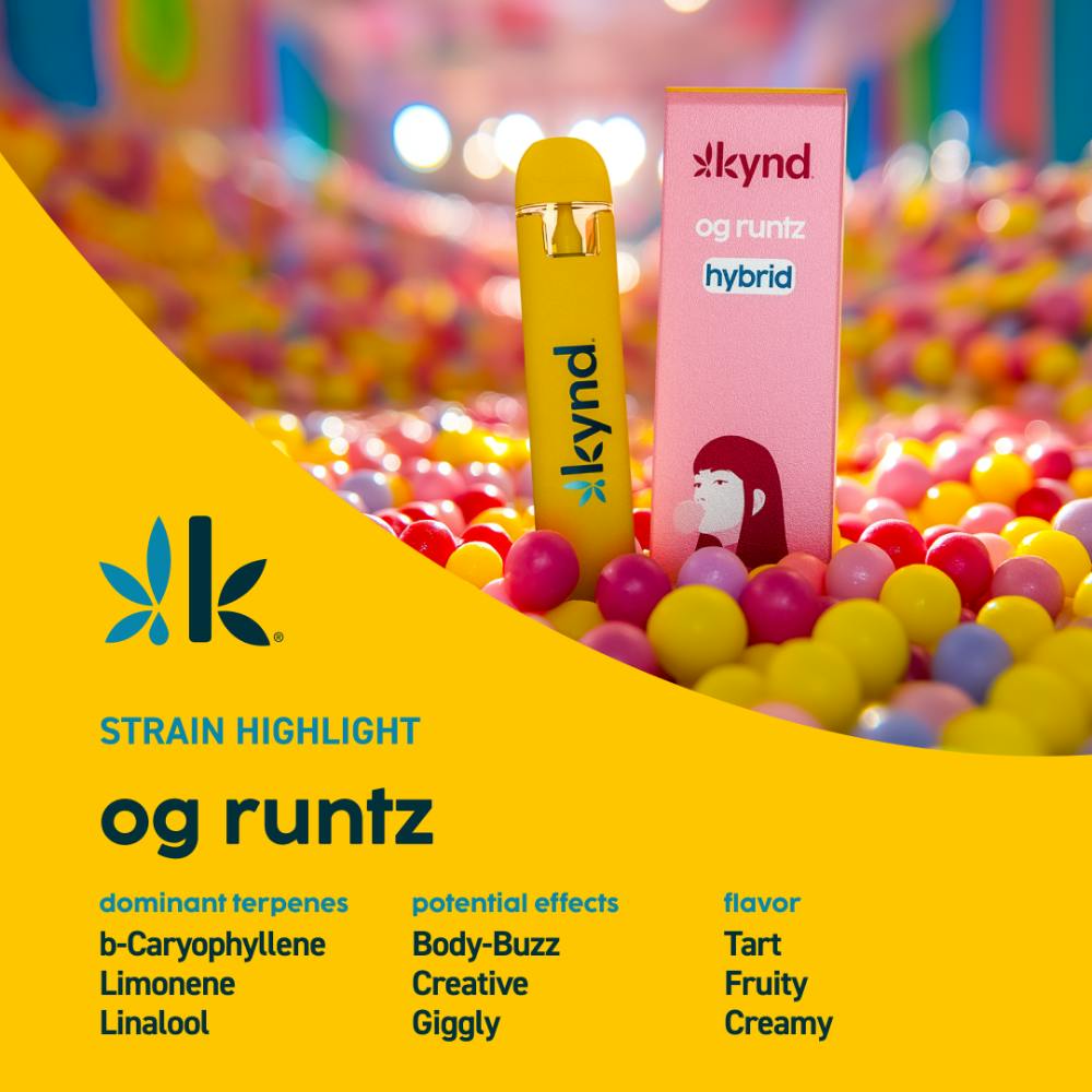 Kynd OG Runtz (H) CDT Disposable Vape 0.5g | AYR New Jersey