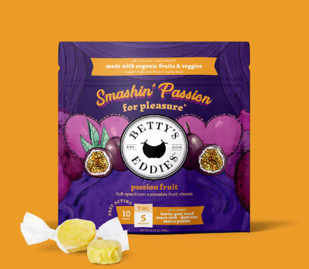 Smashin' Passion Passionfruit Aphrodisiac Fruit Chews [10pk] N/A