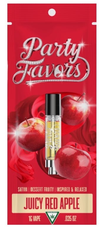 Product: PARTY FAVORS | JUICY RED APPLE | DISPOSABLE SATIVA