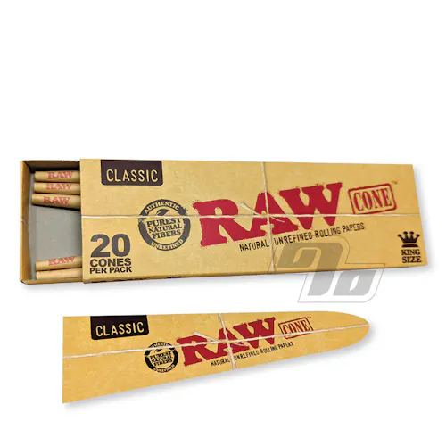 Raw Classic King Preroll Cones 20pk-1