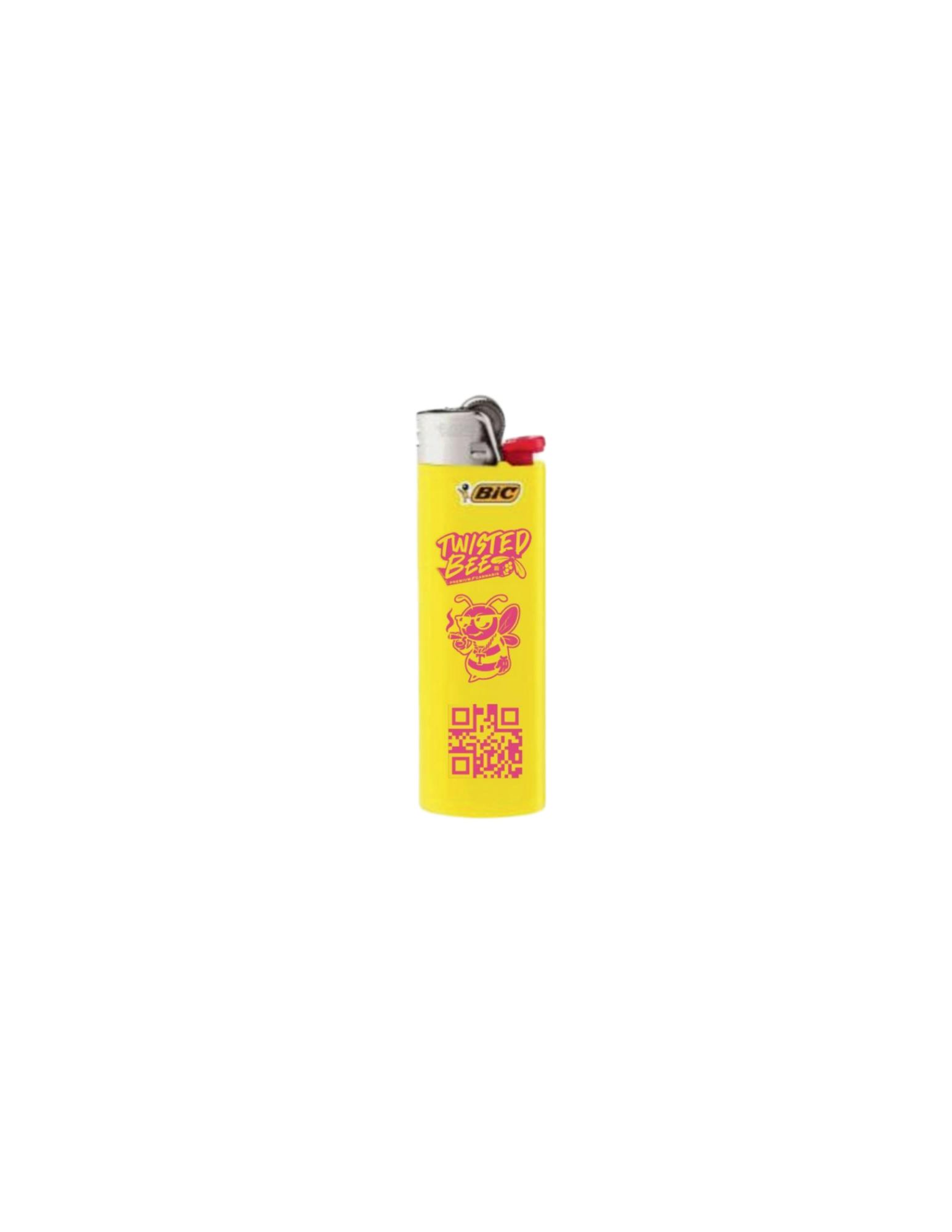 Product: Twisted Bee | Bee Pink/Yellow | Bic Lighter