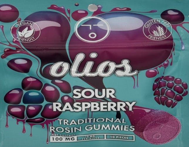Sour Raspberry 10pk 10mg Live Rosin Gummies - The Flowery NY