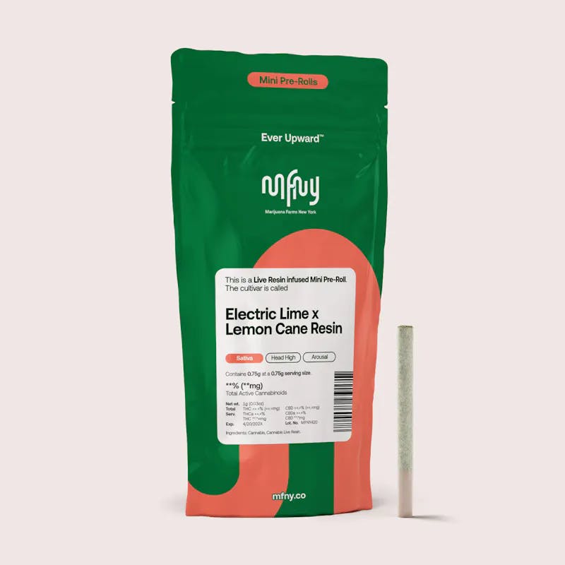 MFNY | Infused Pre-Roll | Electric Lime x Lemon Cane Resin | 0.75g