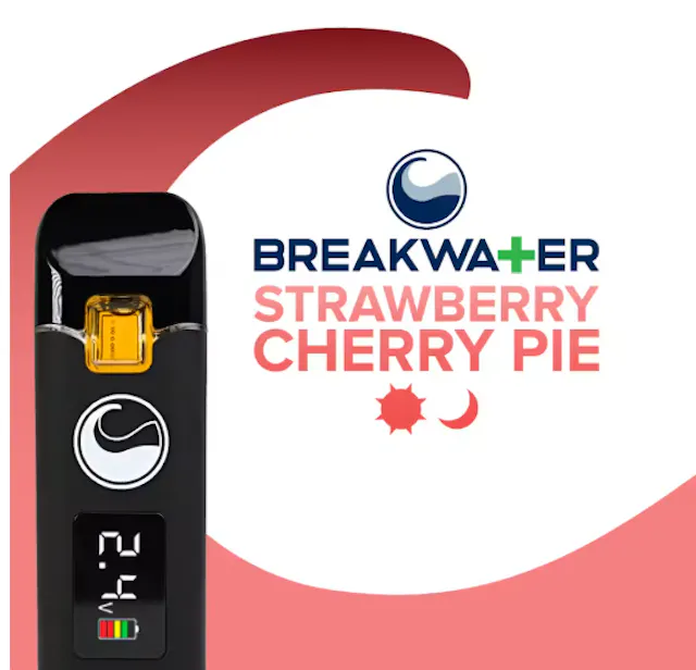 Breakwater Live Hash Rosin Disposable Strawberry Cherry Pie 1g (hybrid, live rosin disposable)