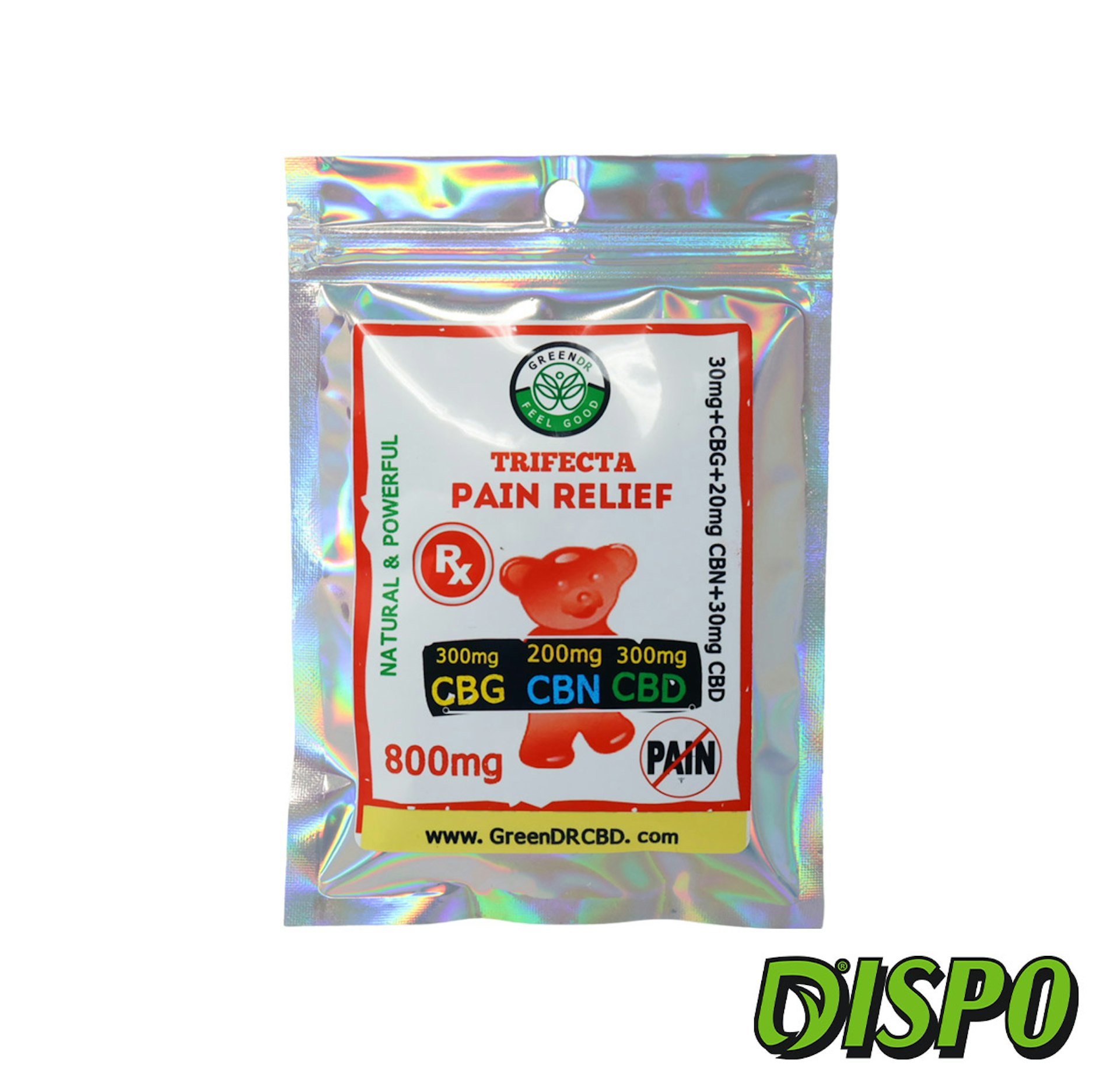 Green DR CBD - Trifecta 300CBG+200CBN+300CBD Gummies