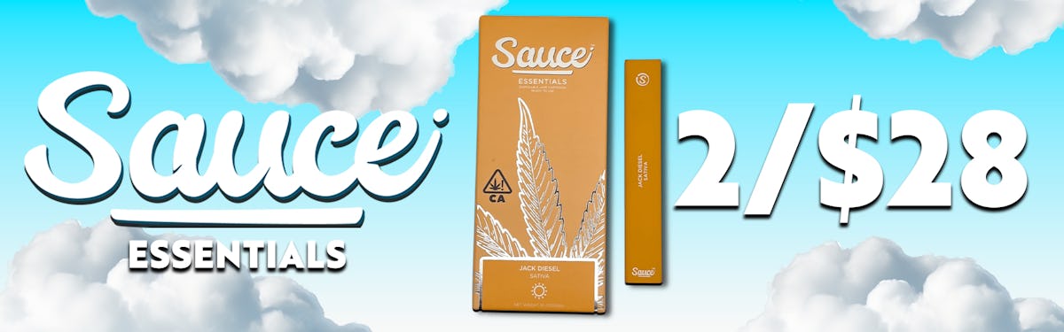 Sauce Essentials 1G Disposables 2 For $28