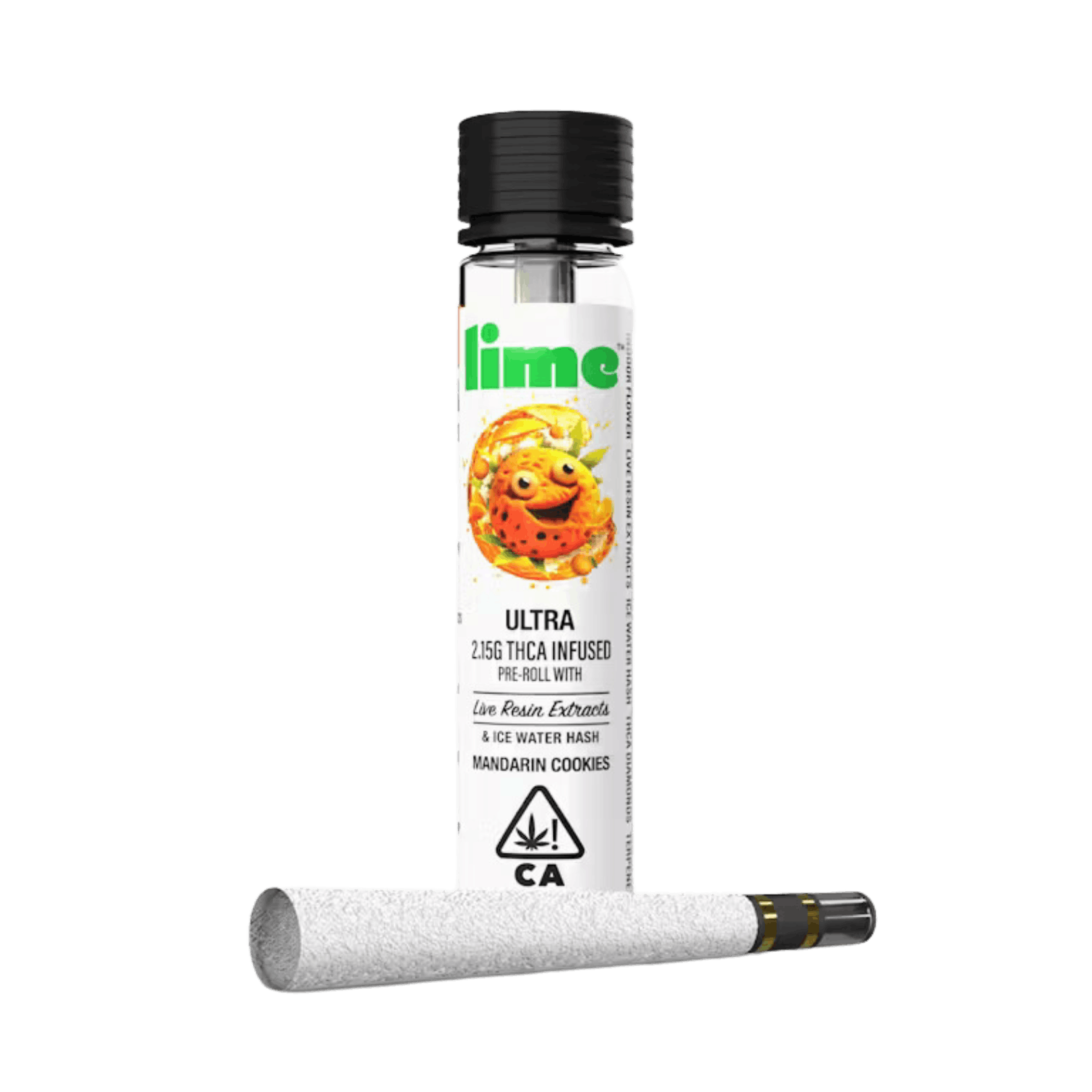 MANDARIN COOKIES THCA, LIVE RESIN & ICE WATER HASH INFUSED ULTRA PREROLL
