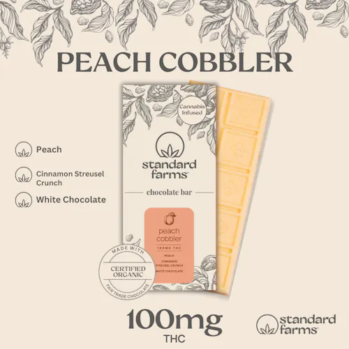 Standard Farms | White Chocolate Peach Cobbler Bar 110mg-active