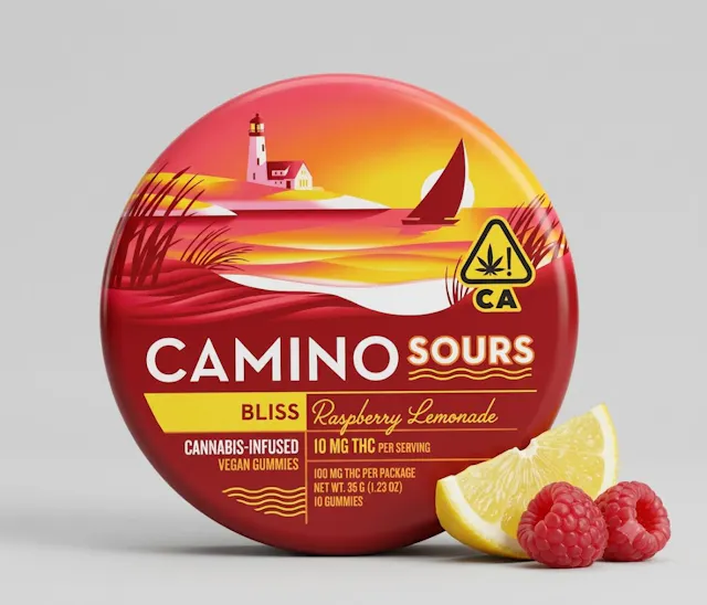 Camino Gummies Sours Bliss - Raspberry Lemonade 10pk/100mg (sativa hybrid, 2.8g)