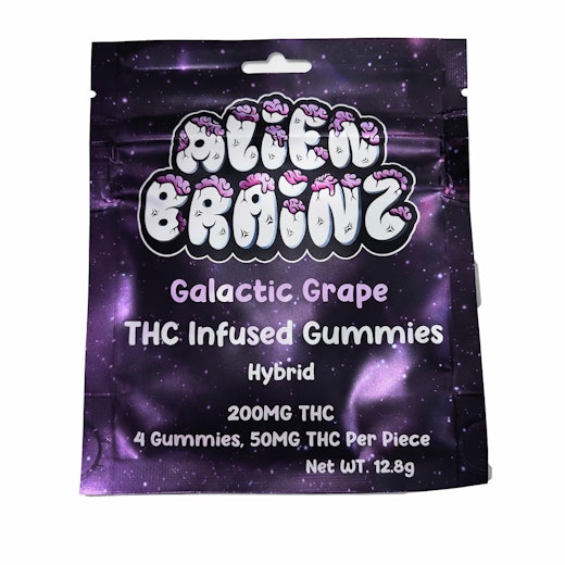 Buy Alien Brainz - 200mg Gummies - Galactic Grape Edibles Cannabis