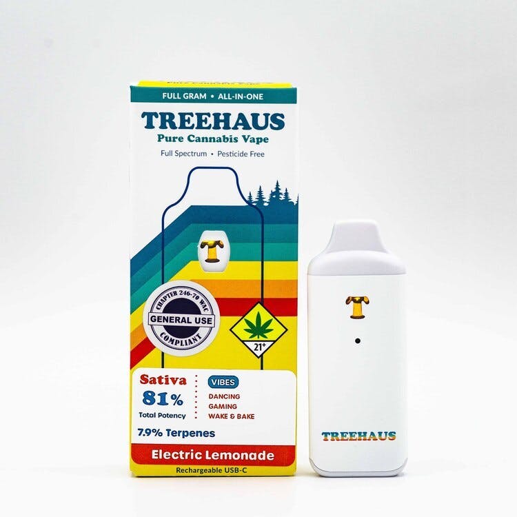 Treehaus: Electric Lemonade - Cured Resin Disposable Cartridge