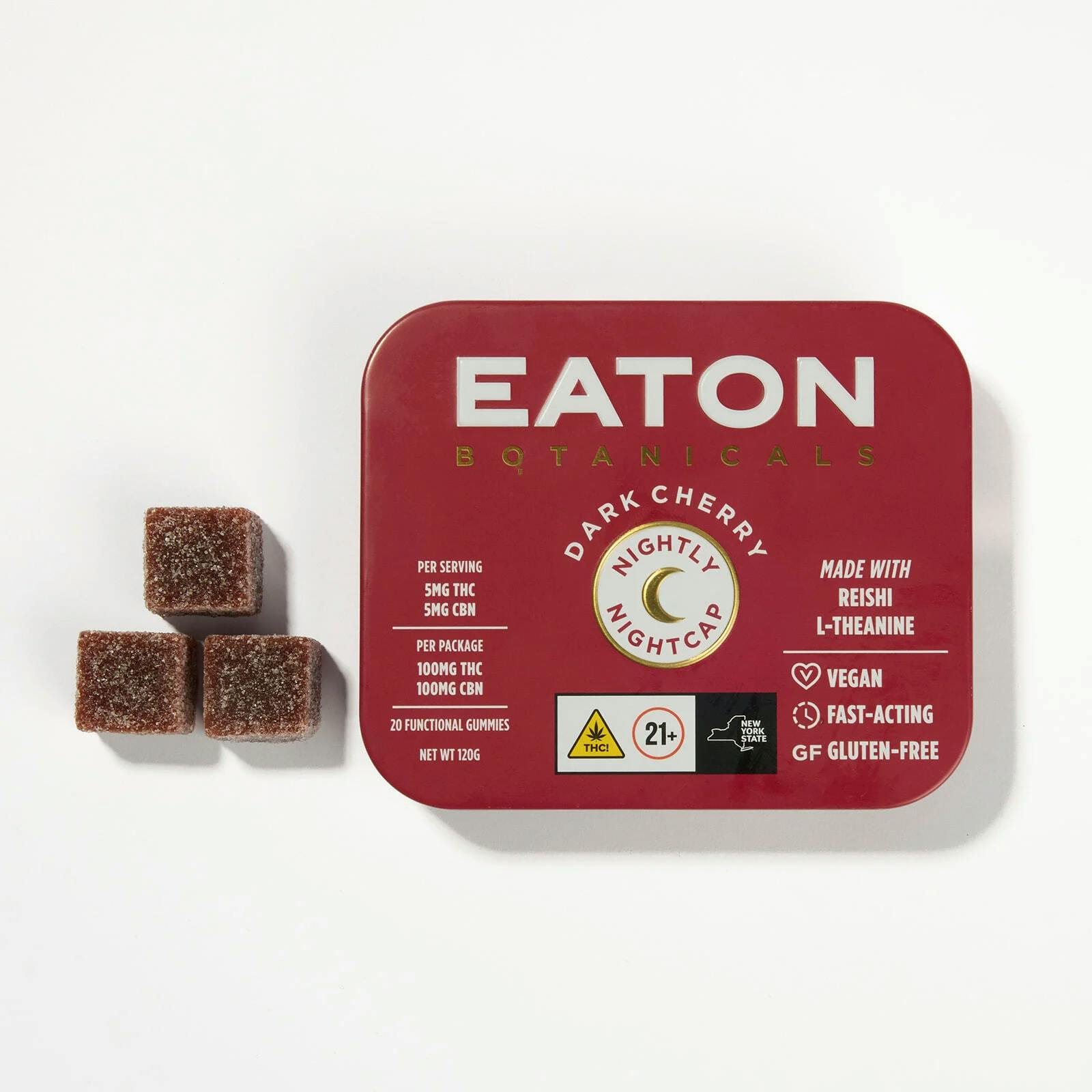 Eaton Botanicals Edible Gummies Nightly Nightcap Dark Cherry