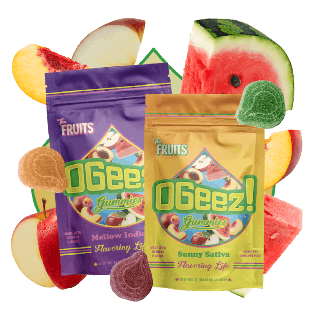 Photo of OGEEZ! The Fruit Mellow Indica 100mg (10pk)