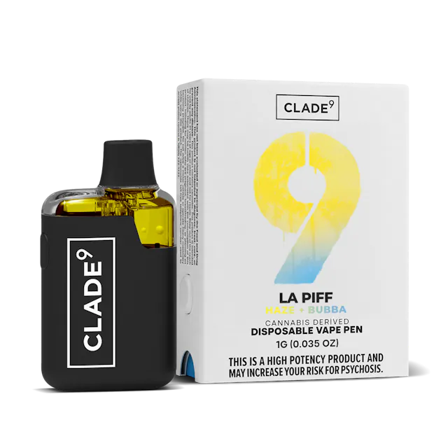Clade9 Disposable Vape LA Piff 1g (sativa, disposables)