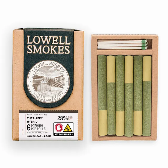 Lowell Herb Co. Pre-Roll Pack The Happy (H) 6pk/3.5g (hybrid, packs)