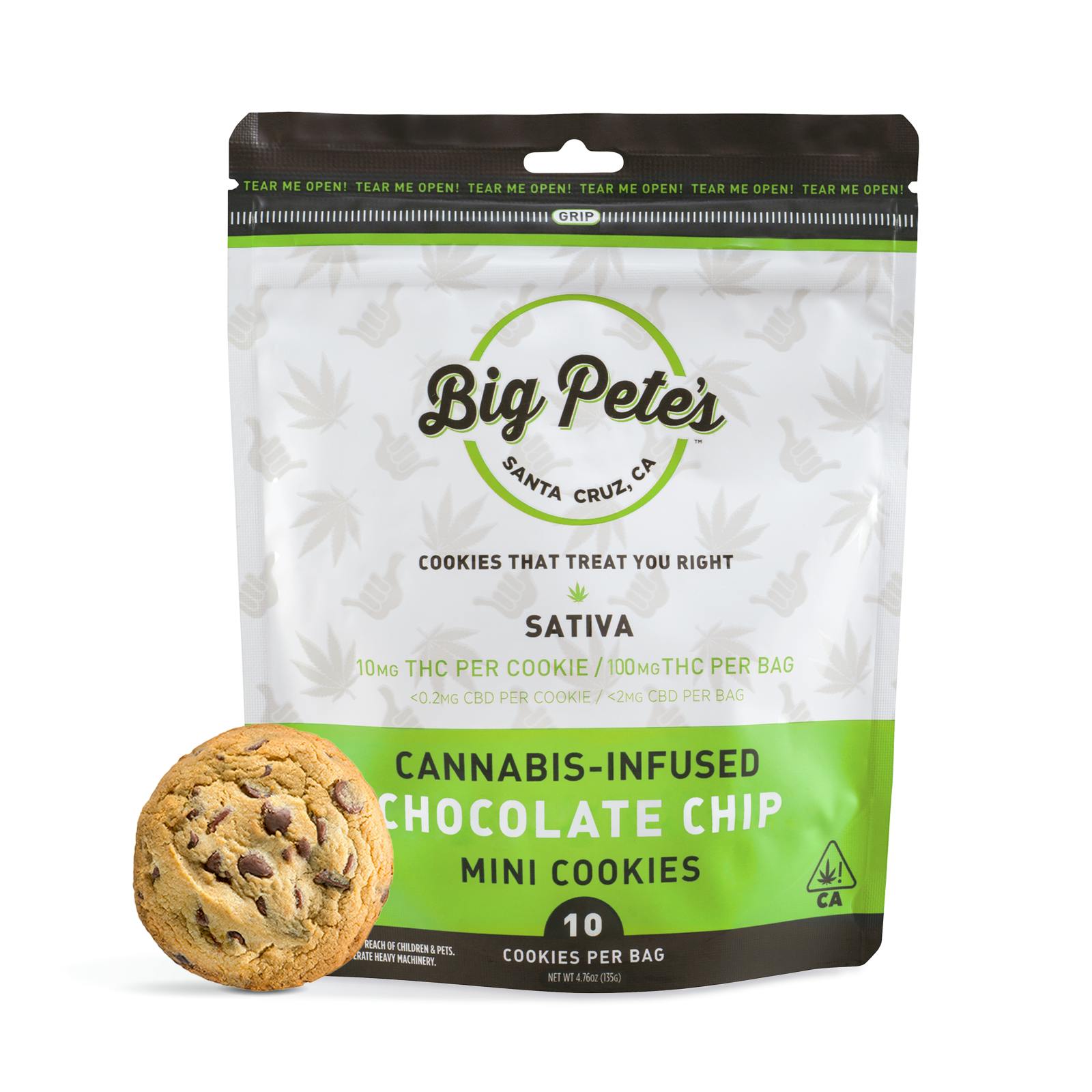 Sativa Chocolate Chip Mini Cookies 10-pack