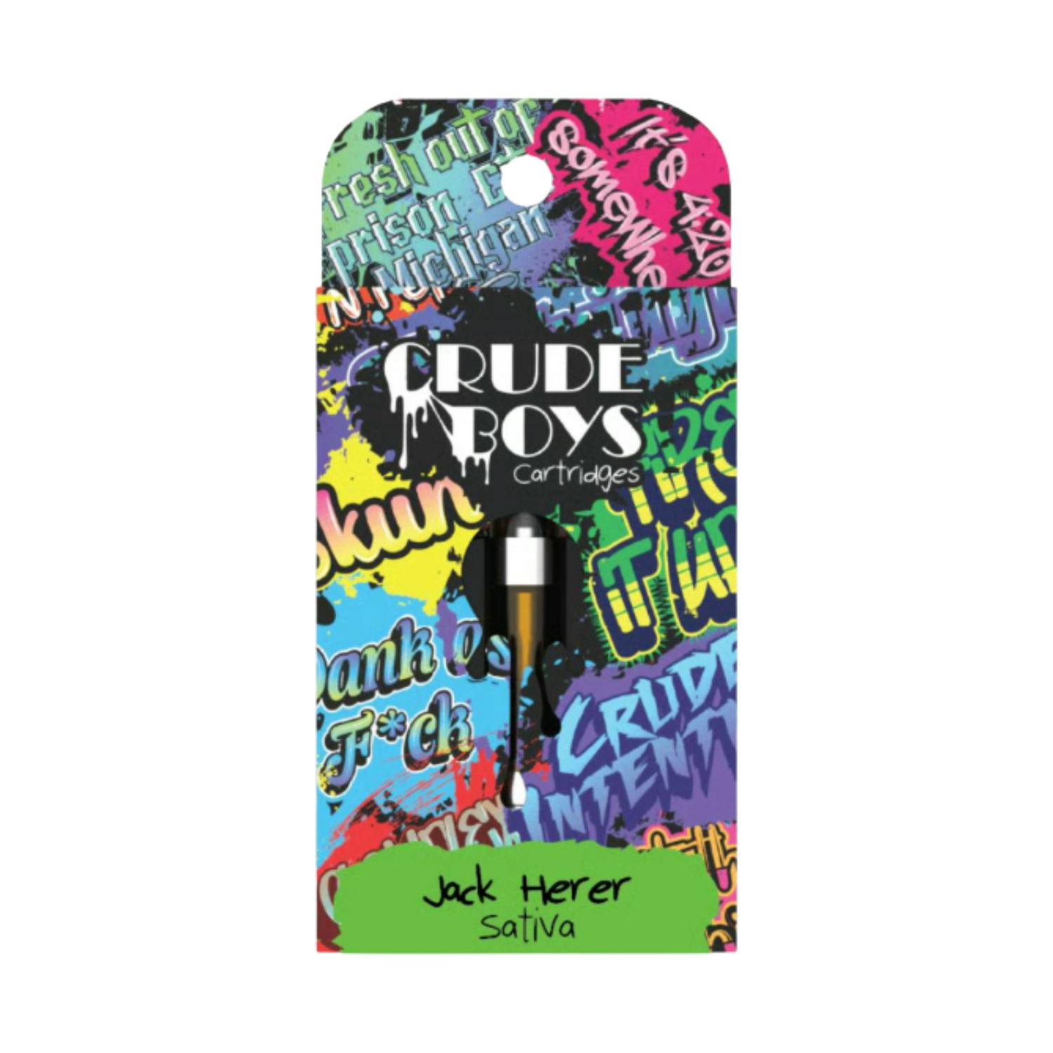 Crude Boys - 510 Vape Cartridge - (1g) - Sativa - **JACK HERER** (10/$60)