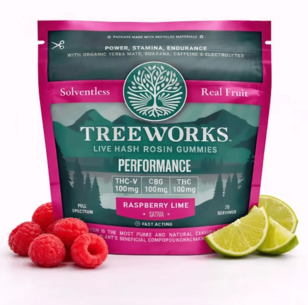 Treeworks 1:1:1 Performance Hash Rosin Gummies 100mg 20pk (THC:CBG:THCV ...