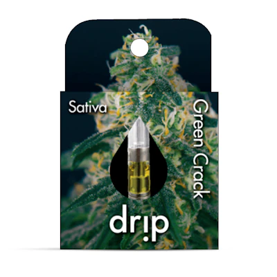 Green Crack Cartridge | 1g - CARTRIDGES by Drip at King of Budz