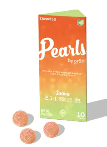 Gron | 2:1:1 THC:CBG:CBC Tangelo Pearls | 10pk | 100mg | Sativa-2