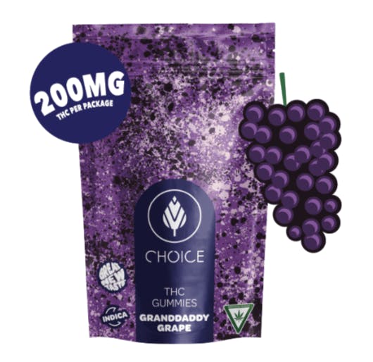 Choice | Gummies - Granddaddy Grape (Indica) - 200mg