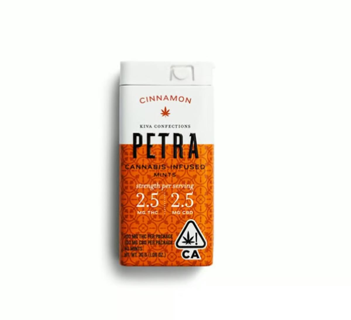 Photo of KIVA Petra Cinnamon Mints 100mg 40pk