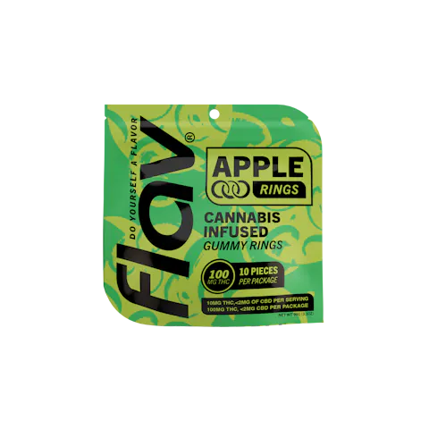 Apple Rings - 100mg by Flav, available at Purple Buds Dispensary in Jackson Heights, Queens