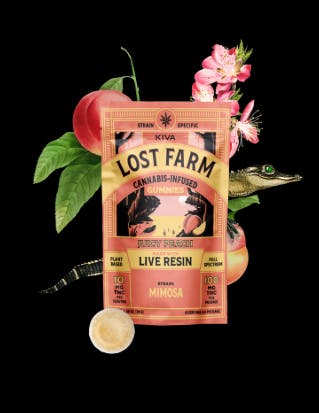 Kiva Kiva Lost Farm Live Resin Gummies Juicy Peach (S) 100mg