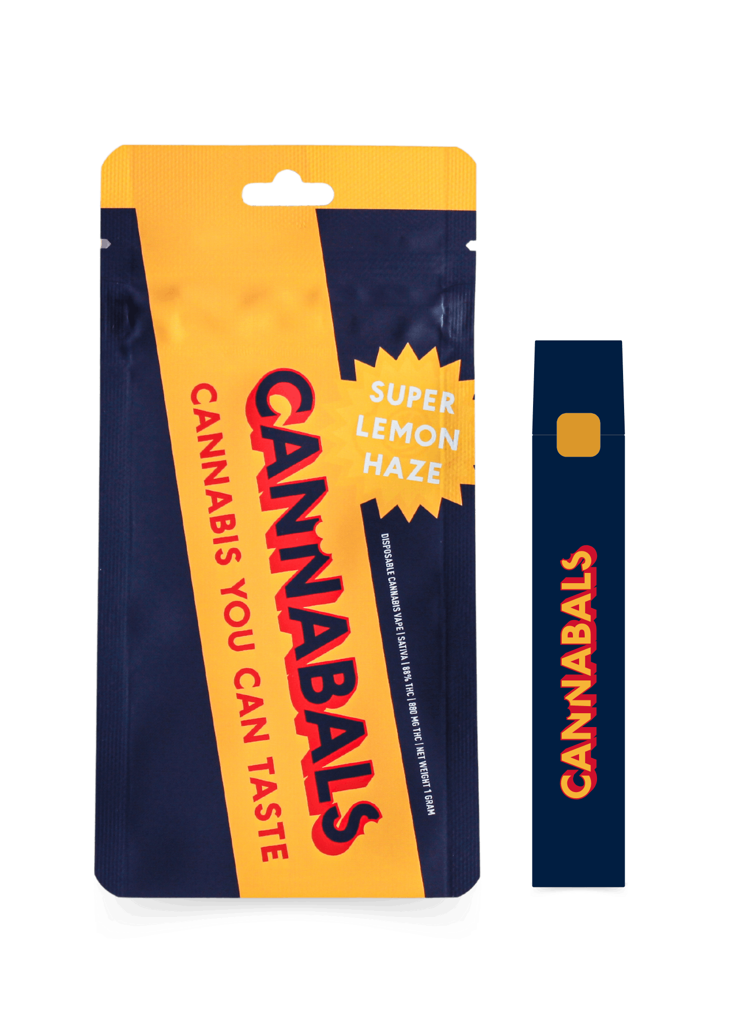 Cannabals | Vape | Super Lemon Haze | All In One | 1g | Sativa | 88% THC Cannabals
