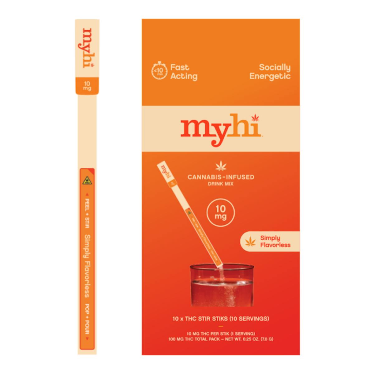 Photo of MYHI | Simply Flavorless 10 Pack THC STIR STIK