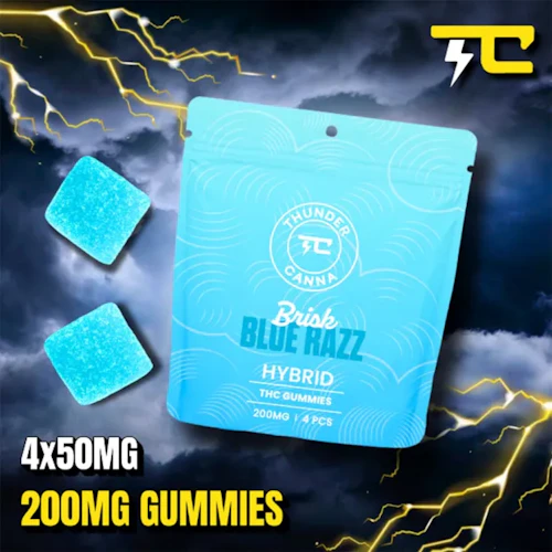 Thunder Canna - 200mg Gummies - Brisk Blue Razz